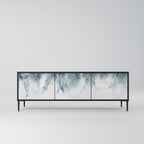 PALM VEIL 3-dörrars TV-bänk i svart finish