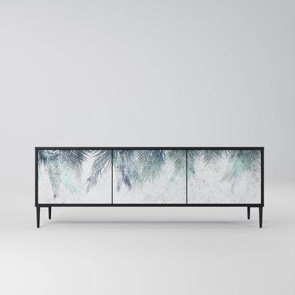 PALM VEIL 3-dörrars TV-bänk i svart finish