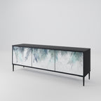 PALM VEIL 3-dörrars TV-bänk i svart finish