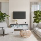 PALM VEIL 3-dörrars TV-bänk i svart finish