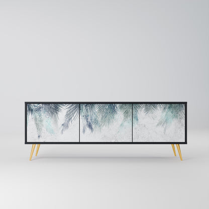 PALM VEIL 3-dörrars TV-bänk i svart finish