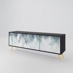 PALM VEIL 3-dörrars TV-bänk i svart finish