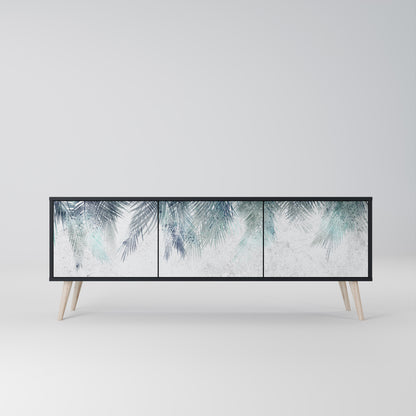 PALM VEIL 3-dörrars TV-bänk i svart finish