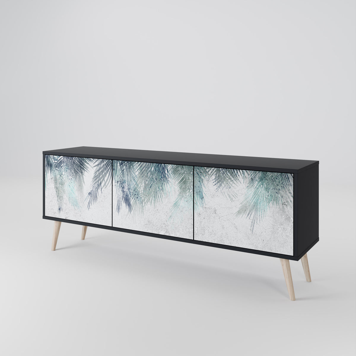 PALM VEIL TV-bänk med 3 dörrar