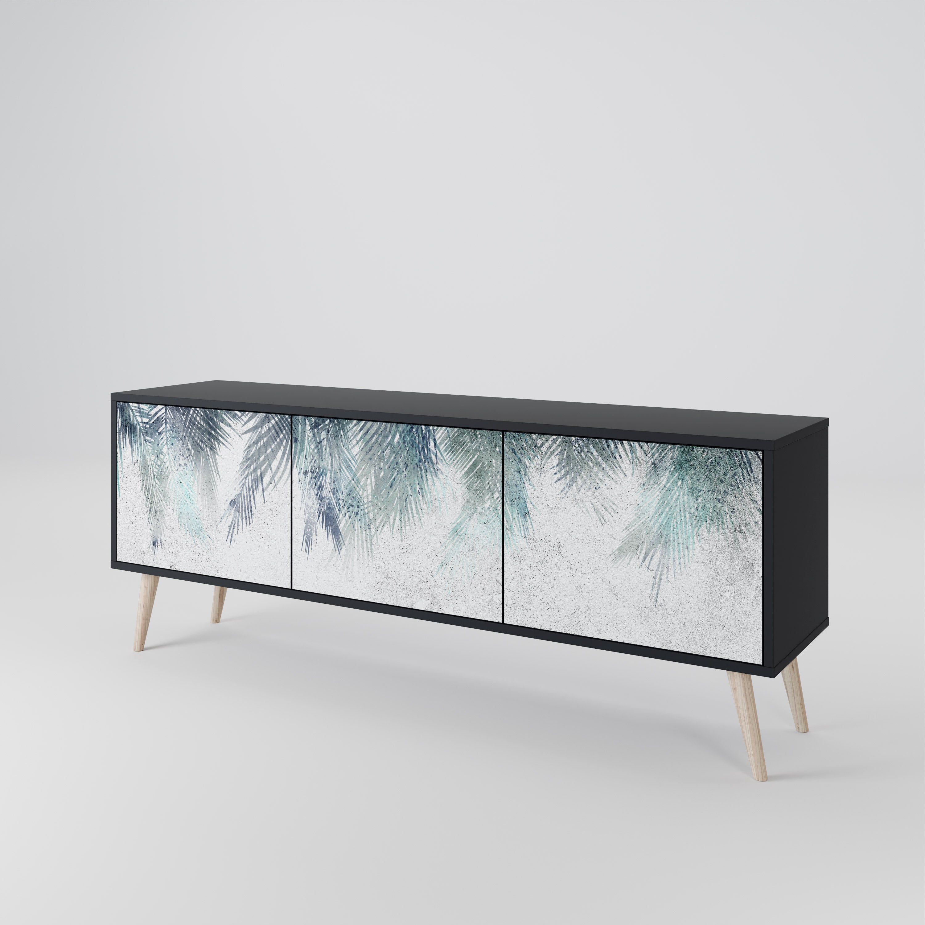 PALM VEIL TV-bänk med 3 dörrar