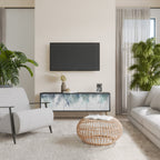 PALM VEIL 3-dörrars TV-bänk i svart finish