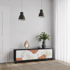 TRANQUIL TWIG 3-dörrars TV-bänk i svart finish