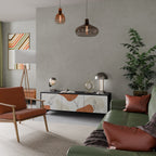 TRANQUIL TWIG 3-dörrars TV-bänk i svart finish