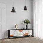 TRANQUIL TWIG 3-dörrars TV-bänk i svart finish