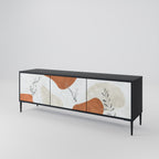 TRANQUIL TWIG 3-dörrars TV-bänk i svart finish