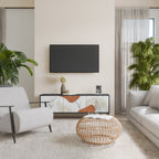 TRANQUIL TWIG 3-dörrars TV-bänk i svart finish