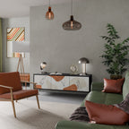 TRANQUIL TWIG 3-dörrars TV-bänk i svart finish