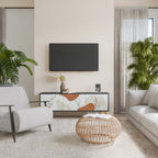 TRANQUIL TWIG 3-dörrars TV-bänk i svart finish