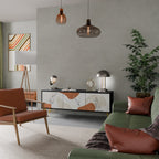 TRANQUIL TWIG 3-dörrars TV-bänk i svart finish