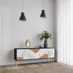 TRANQUIL TWIG 3-dörrars TV-bänk i svart finish