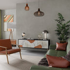 TRANQUIL TWIG 3-dörrars TV-bänk i svart finish