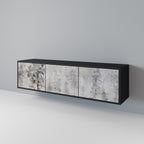 FADE IN THE TREES 3-dörrars TV-bänk i svart finish