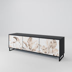 WILD TENDRNESS 3-dörrars TV-bänk i svart finish