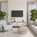 WILD TENDRNESS 3-dörrars TV-bänk i svart finish