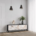 WILD TENDRNESS 3-dörrars TV-bänk i svart finish