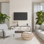 WILD TENDRNESS 3-dörrars TV-bänk i svart finish