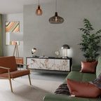 WILD TENDRNESS 3-dörrars TV-bänk i svart finish