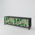 VERDANT PLEASURES 3-dörrars TV-bänk i svart finish