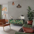 VERDANT PLEASURES 3-dörrars TV-bänk i svart finish