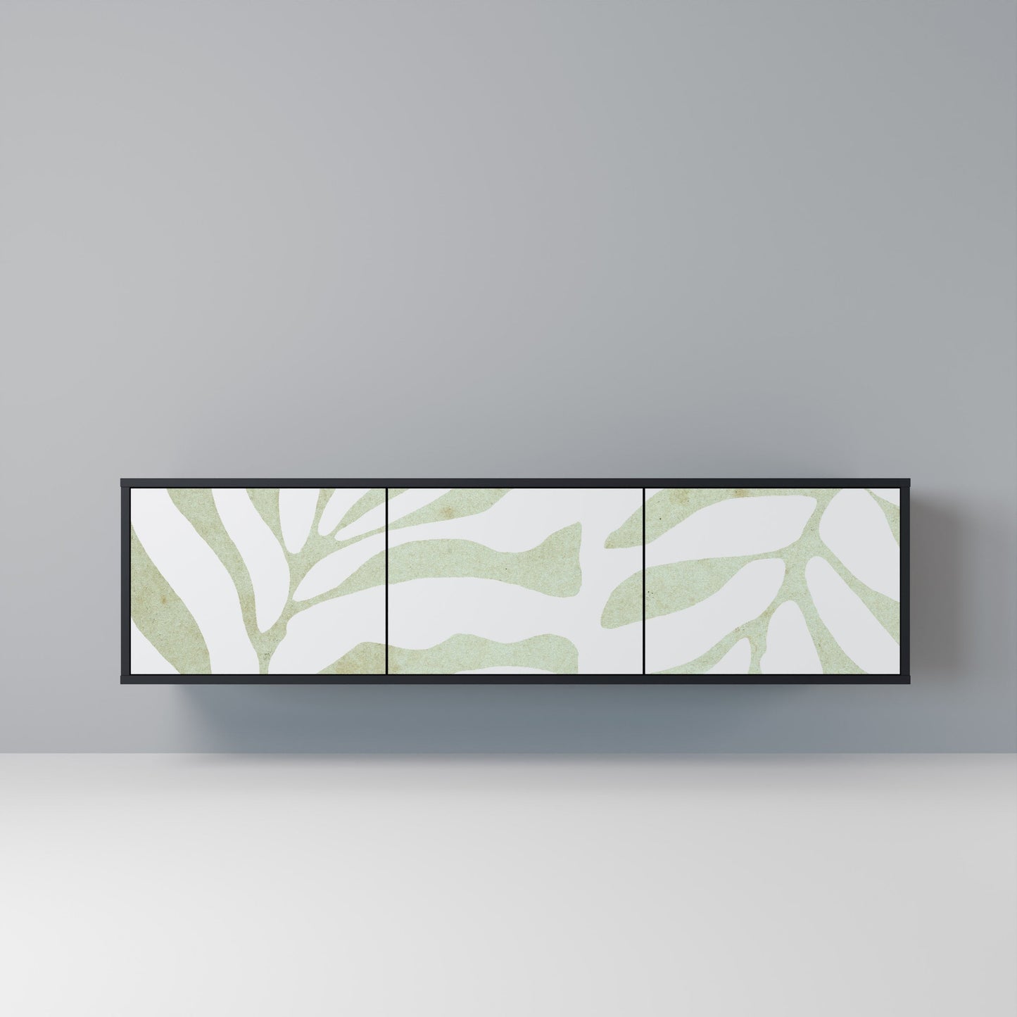 BOTANICAL SPARK 3-dörrars TV-bänk i svart finish