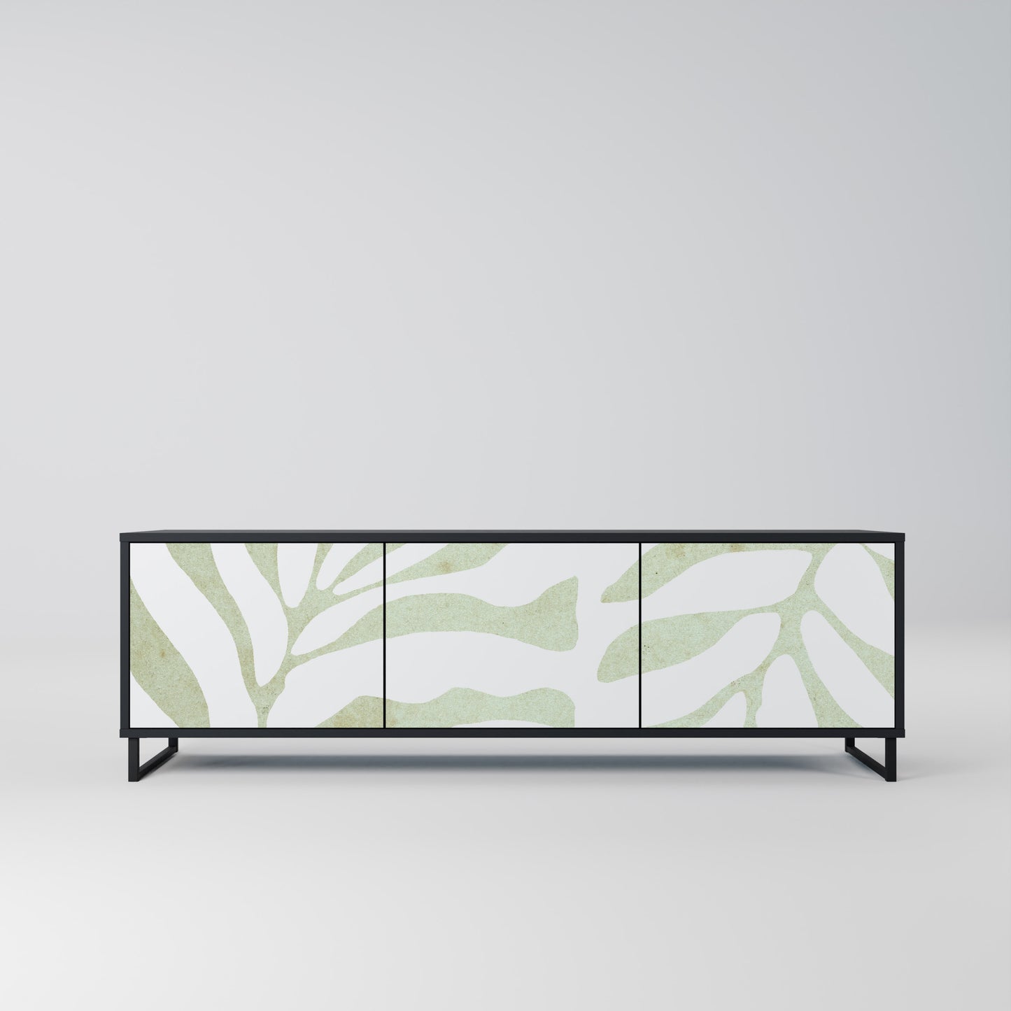 BOTANICAL SPARK 3-dörrars TV-bänk i svart finish