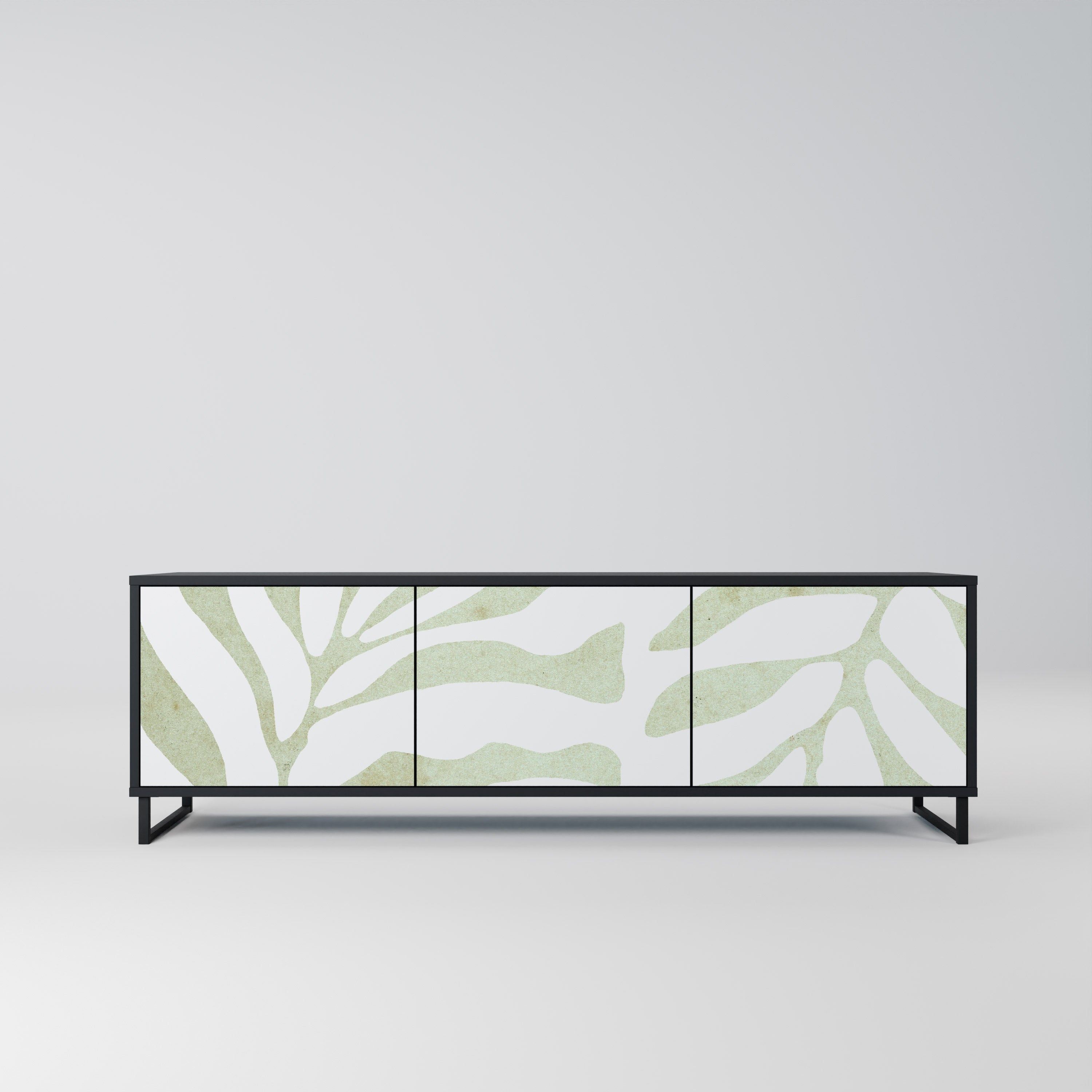 BOTANICAL SPARK 3-dörrars TV-bänk i svart finish