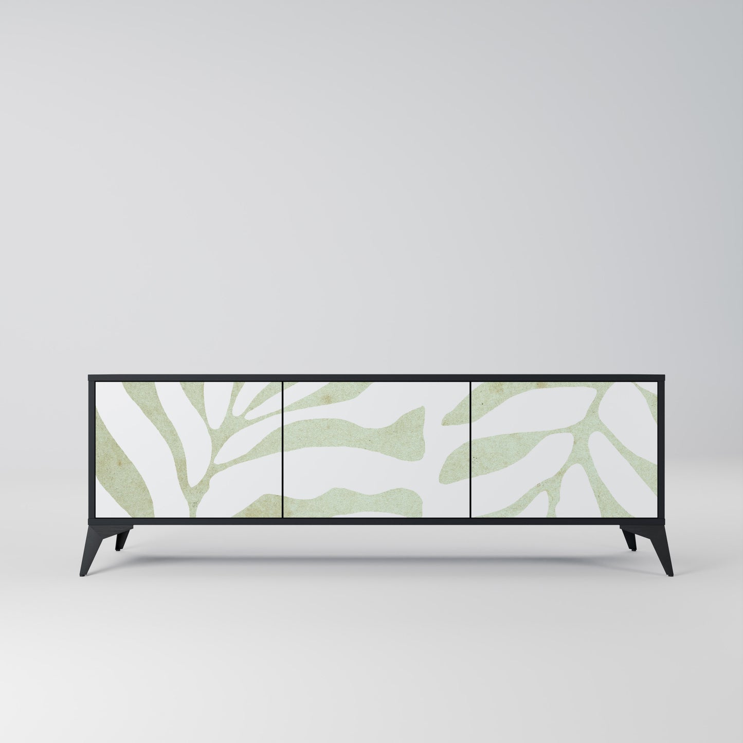 BOTANICAL SPARK 3-dörrars TV-bänk i svart finish