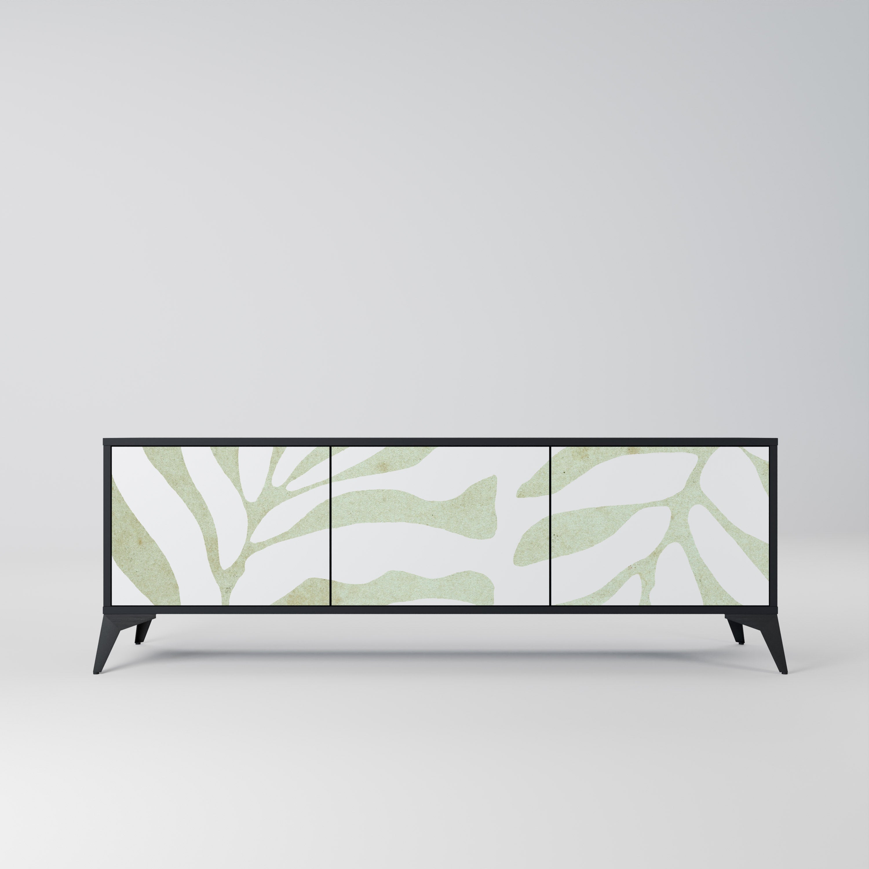 BOTANICAL SPARK 3-dörrars TV-bänk i svart finish