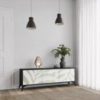 BOTANICAL SPARK 3-dörrars TV-bänk i svart finish