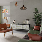 BOTANICAL SPARK 3-dörrars TV-bänk i svart finish