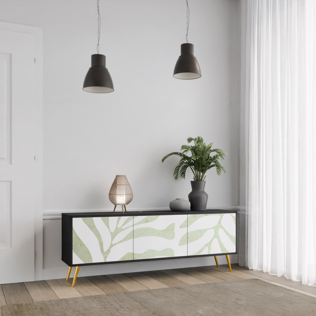 BOTANICAL SPARK 3-dörrars TV-bänk i svart finish