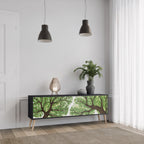 WILDERNESS DASH 3-dörrars TV-bänk i svart finish