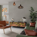 JUICY OLIVES 3-Door TV Stand in Black Finish