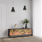 JUICY OLIVES 3-Door TV Stand in Black Finish