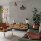 JUICY OLIVES 3-Door TV Stand in Black Finish