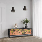 JUICY OLIVES 3-Door TV Stand in Black Finish