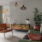 JUICY OLIVES 3-Door TV Stand in Black Finish