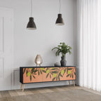 JUICY OLIVES 3-Door TV Stand in Black Finish