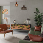 JUICY OLIVES 3-Door TV Stand in Black Finish