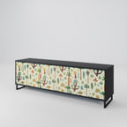 PALM SPRING 3-dörrars TV-bänk i svart finish