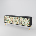 PALM SPRING 3-dörrars TV-bänk i svart finish