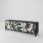 VERDURE FORMATION 3-Door TV Stand in Black Finish