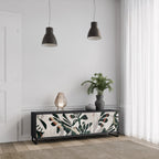 VERDURE FORMATION 3-Door TV Stand in Black Finish