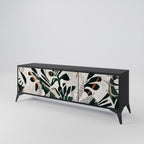 VERDURE FORMATION 3-Door TV Stand in Black Finish