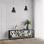 VERDURE FORMATION 3-Door TV Stand in Black Finish